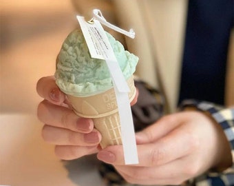 3d  large ice cream cone scoop mold mould silicone candle making soap christmas food pastry baking new year mp cp melt and pour molds moulds