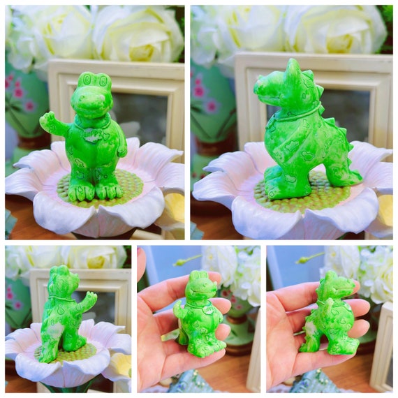 3d Cute Rino Dinosaur Dinosaurs Dragon Dino Soap Candle Cement Silicone  Mold Mould Artisan Designer Molds Wax Concrete Resin Melt and Pour 