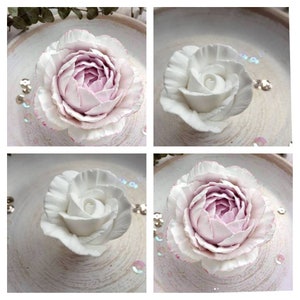 realistic 3d peony rose and bud  flower floral soap candle clay resin silicone mold mould christmas melt and pour soap making