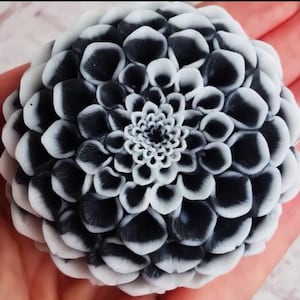 3d Dahlia spherical flower floral soap candle clay resin silicone mold mould christmas melt and pour soap making