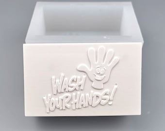 Wash your hands Mold Mold Silicone Mold Soap Making Mold Candle making Soap Melt and Pour mould epoxy resin casting