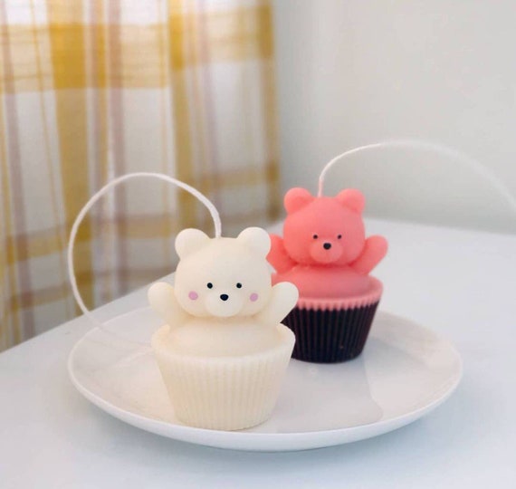 Lot de 4 moules à glaçons en forme d'ours en forme d'ours - Moules à  glaçons en silicone pour décoration de cupcakes - Petite taille