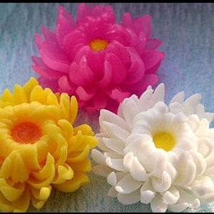 Réaliste 3D fleur de chrysanthème floral savon bougie argile résine silicone moule moule noël faire fondre et verser fabrication de savon