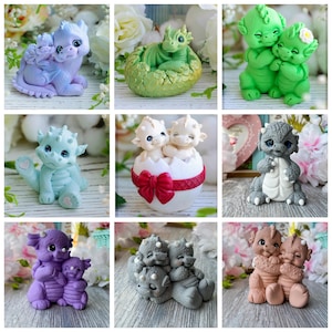 Cute 3d baby wings dragon mould mold soap candle concrete clay resin craft supplies soaps magnet making animal
