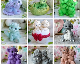 Cute 3d baby wings dragon mould mold soap candle concrete clay resin craft supplies soaps magnet making animal