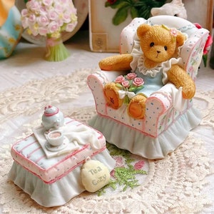 3d  cute teddy bear soap making candle silicone designer mold mould floral rose roses design melt and pour flower clay resin craft