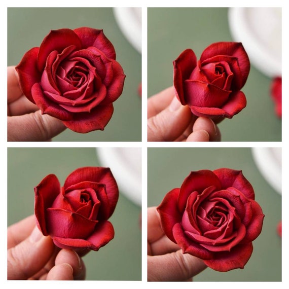 Rose Bloom Silicone Candle Mold Flower Clay Chocolate Resin
