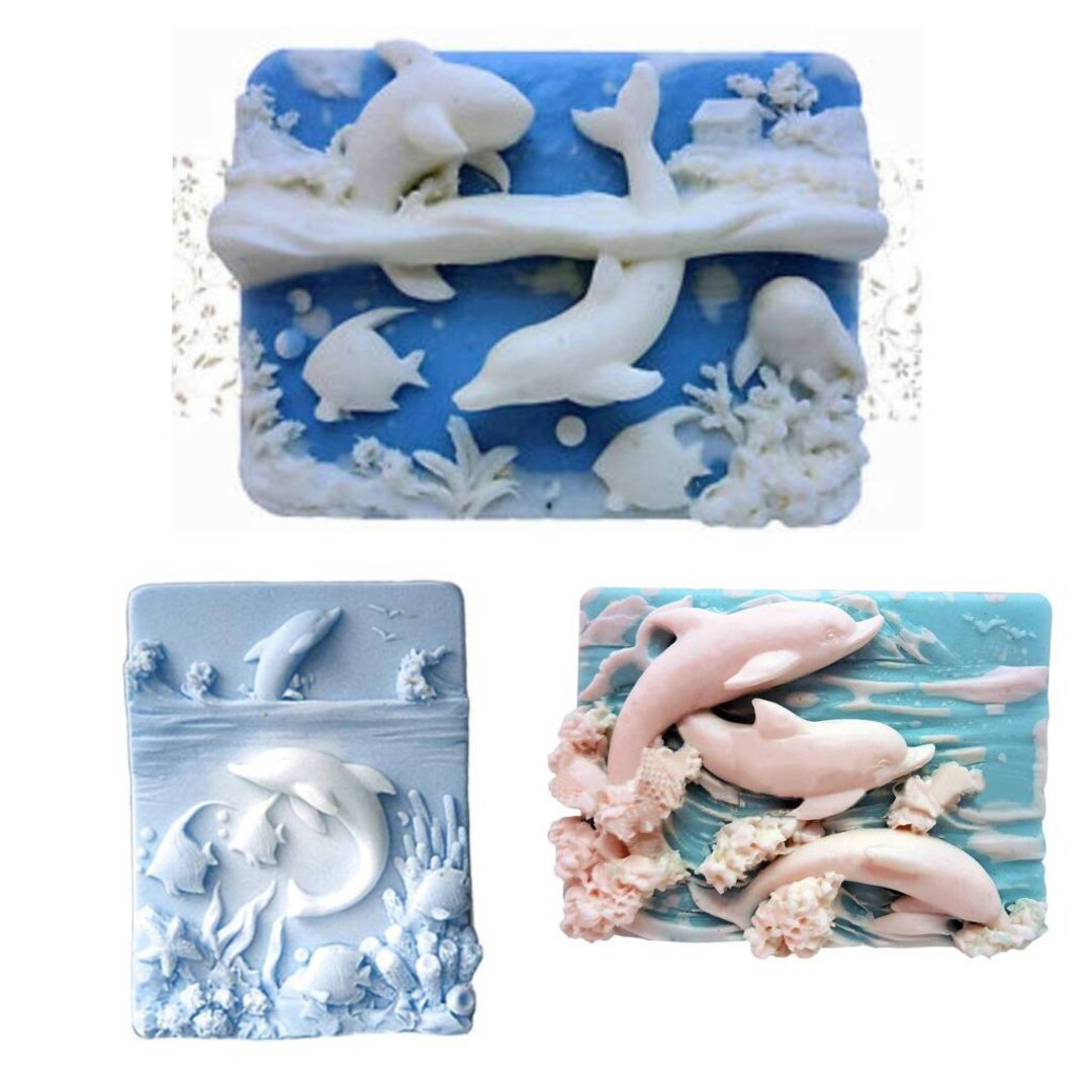 Sea Dolphins Dolphin Fish Aquarium Soap Candle Silicone Mold Etsy