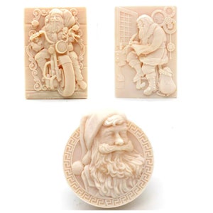 New Merry christmas theme bell  xmas santa new year artisan designer silicone mold soap candle craft melt and pour mould gift ideas soaps