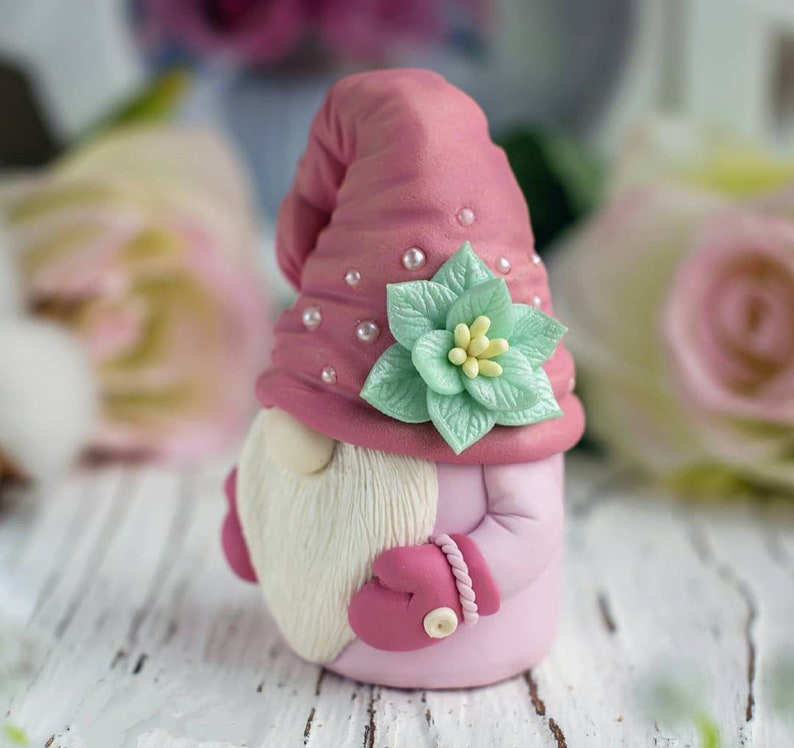 3d Cute Garden Gnome Soap Mold Candle Mould Silicone Melt and Etsy