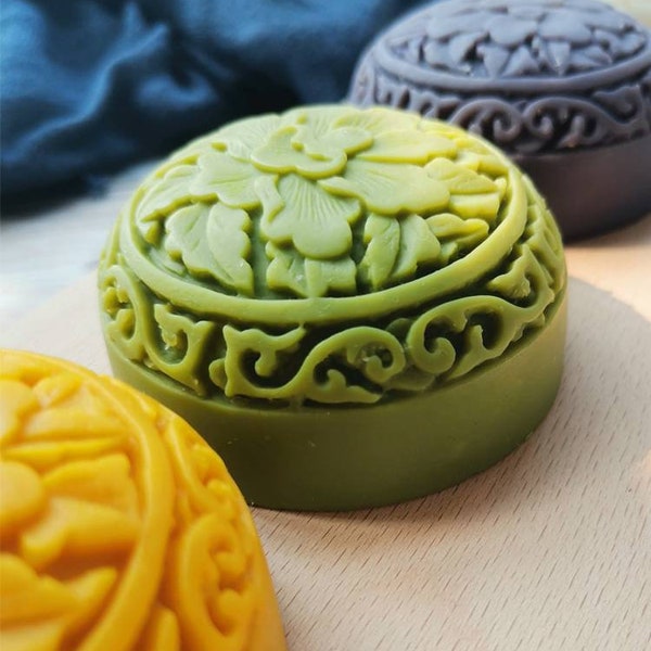 royal round shape design mold embroidery pattern soap candle resin molds mould silicone mold clay magnets