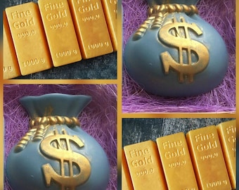 Gouden baksteen zeep mal kaars mal siliconen smelten en gieten ambachtelijke benodigdheden hars klei zeep ambachtelijke geld tas portemonnee dollar