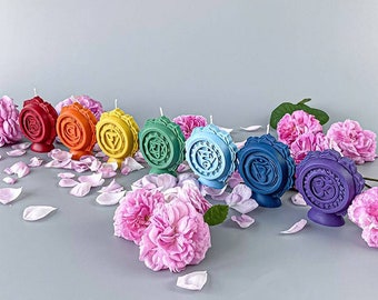 Symbole 3D du chakra moule moule yoga spirituel rekhi savon en silicone faire fondre et verser bougie résine coulée artisanat bricolage médiation fabrication de bougies