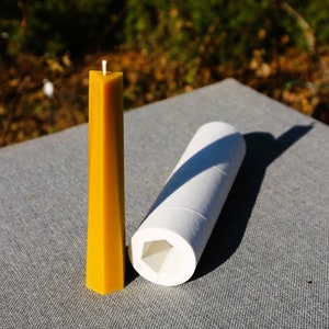 Handmade polyfusion flame silicone candle mold mould beeswax aromatherapy piller candles tall