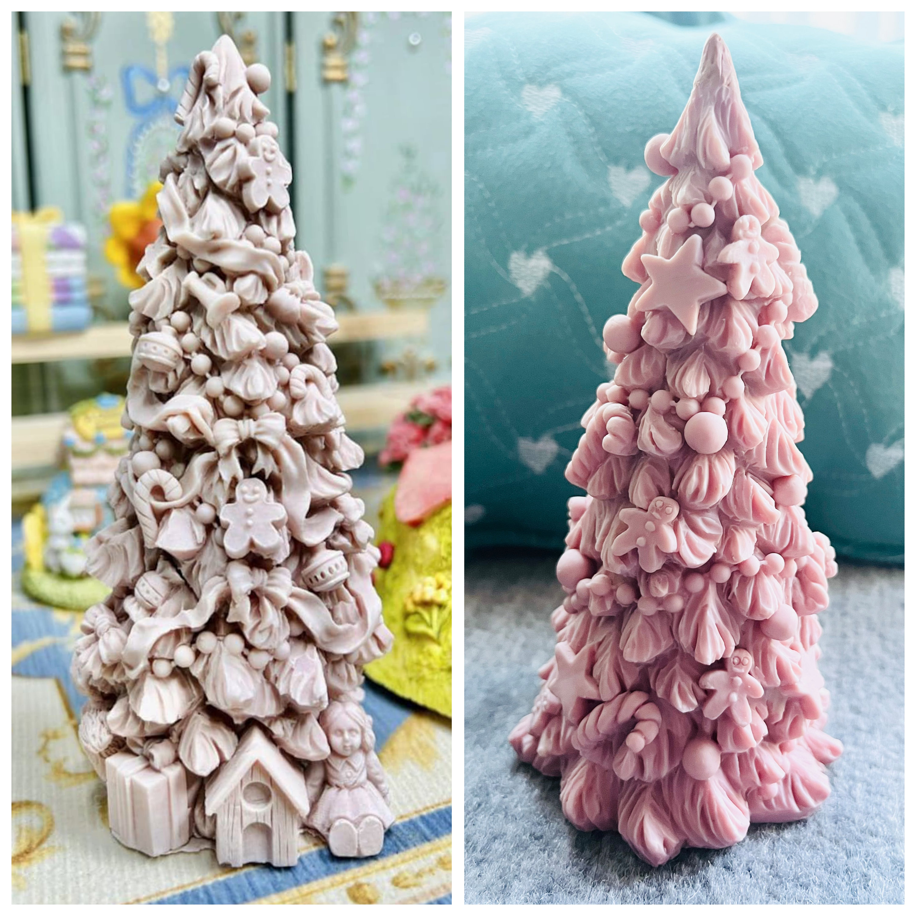 2x Weihnachts-Seifenformen Aus Silikon – 8 Mulden, Hitzebeständig Bis 230°C, Für DIY & Backen