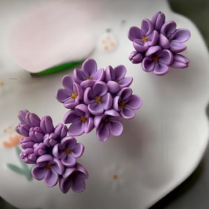 Handmade Silicone mold realistic 3d lilac flowers floral soap candle clay resin mould soap bouquet