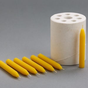 Tiny taper 10 cavity candle silicone mold tapers tapper candles beeswax  Piller cylindrical candle making mold designer mold mould