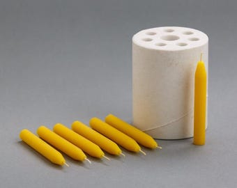 Tiny taper 8 cavity candle silicone mold tapers tapper candles beeswax  Piller cylindrical candle making mold designer mold mould