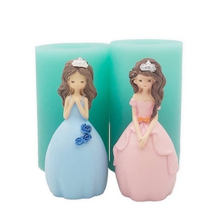 3d princess doll  mould mold  silicone soap melt and pour candle resin casting crafts  diy