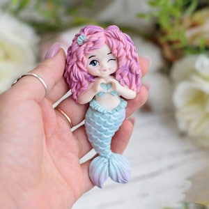 Molde de silicona de sirena 2D para velas, para derretir y verter chocolate, yeso, cemento, hormigón, decoración, suministros para manualidades, moldes