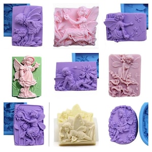fairy floral angel baby candle mould silicone melt and pour craft supplies christmas candle clay figure handmade resin casting magnet mold