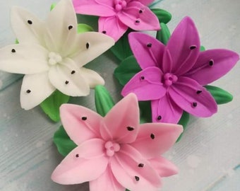 Stampo In Silicone A Forma Di Fiore Di Giglio 3D Per Fondente E Pasta Di Zucchero – Per Torte, Sapone E Candele