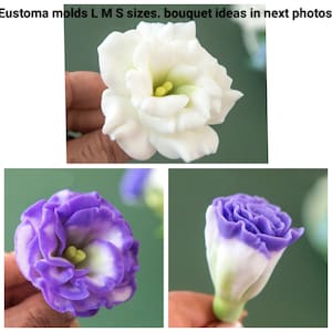 Handmade Silicone mold realistic 3d eustoma flowers floral soap candle clay resin mould soap bouquet makin