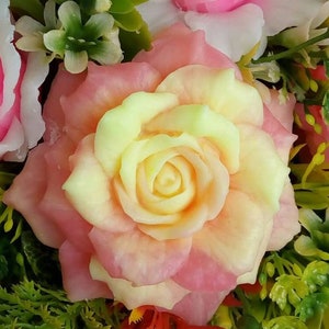 realistic 3d peony rose flower floral soap candle clay resin silicone mold mould christmas melt and pour soap making