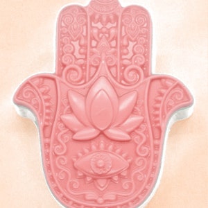 Hamsa Hand 4 håligheter rökelsehållare underlägg silikonform Guds hand Fatimas hand hantverksformar gjutform harts tvål lera smält och häll