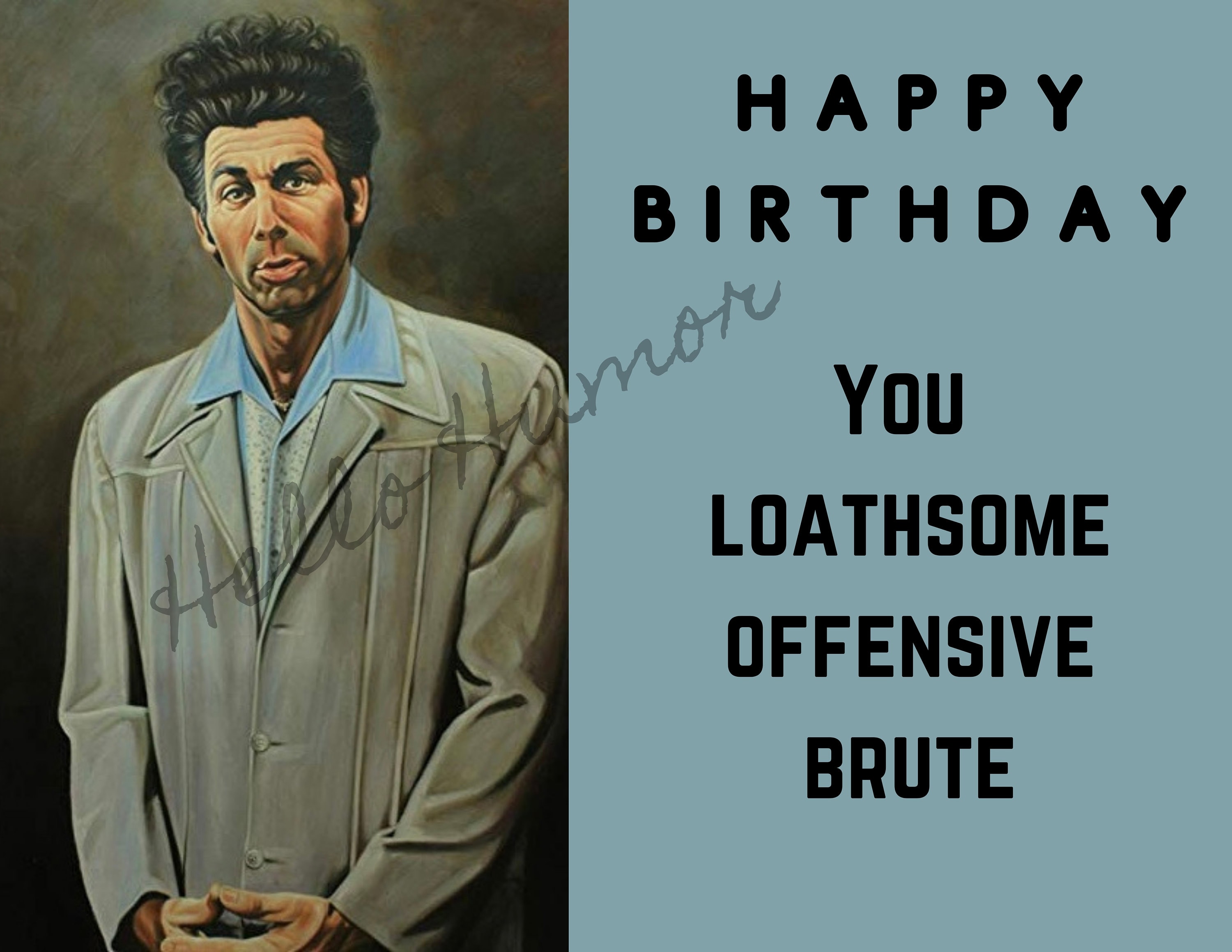Seinfeld Fan Birthday Card | Printable | DIGITAL FILE | INSTANT ...