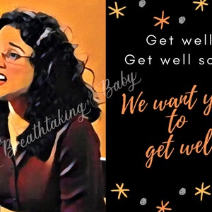 2 Designs Seinfeld Fan Get Well Card | Imprimable | FICHIER NUMÉRIQUE | Téléchargement instantané | Suzie Allez bien, allez bien tôt, nous vous souhaitons de vous remettre en vie