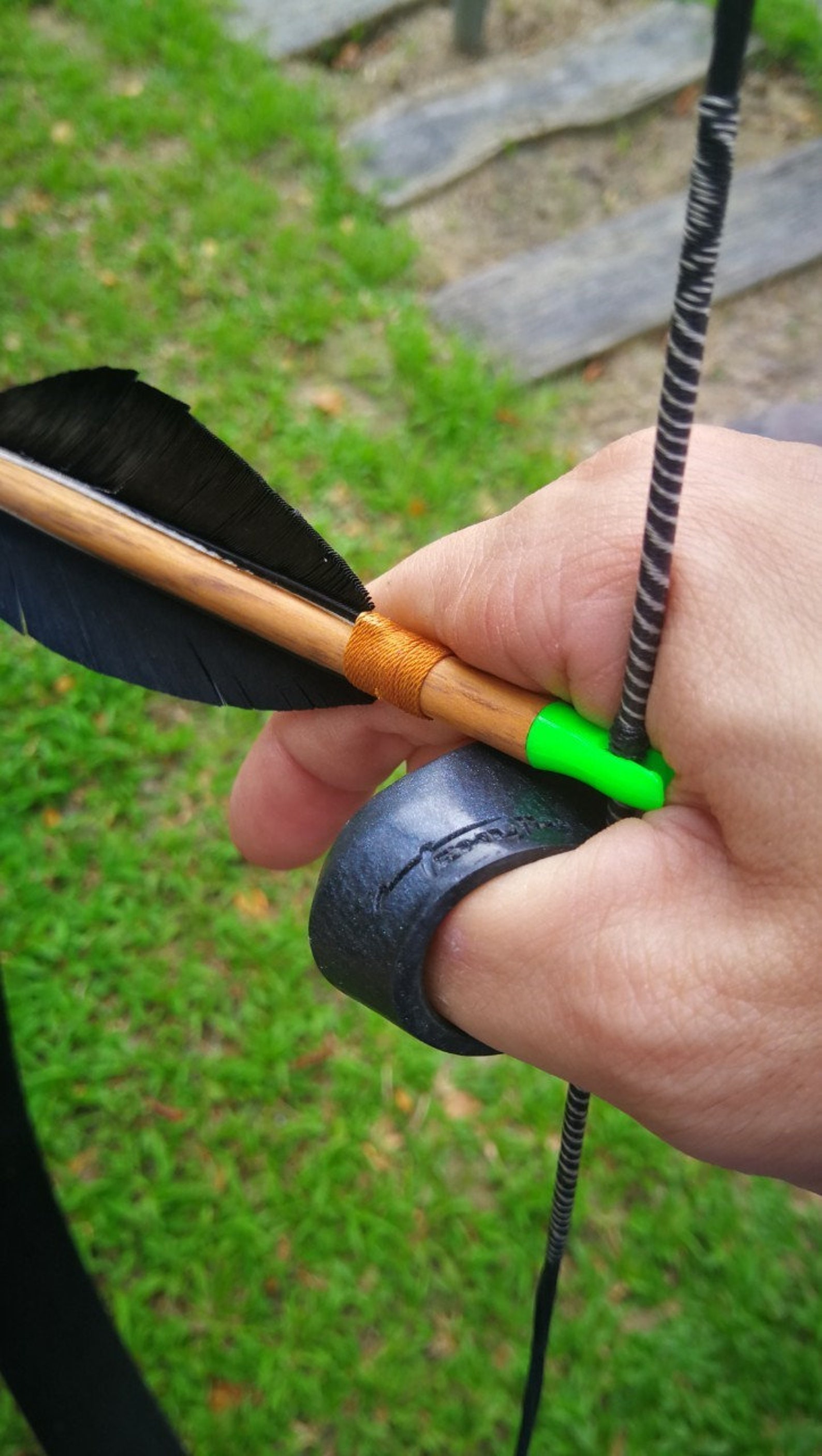 Temujin Handmade Black Archery Cylindrical Thumb Ring Modern Etsy