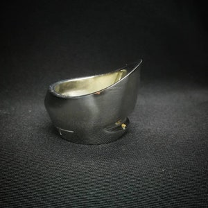 Temujin Handmade Silver Plus Archery Cylindrical Thumb Ring - Modern Classic Ming Chinese style