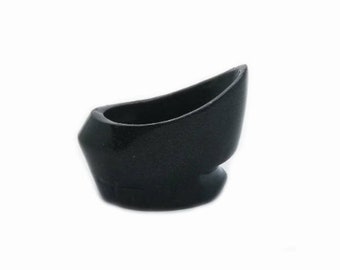 Temujin Handmade Black Archery Cylindrical Thumb Ring - Modern Classic Ming Chinese style