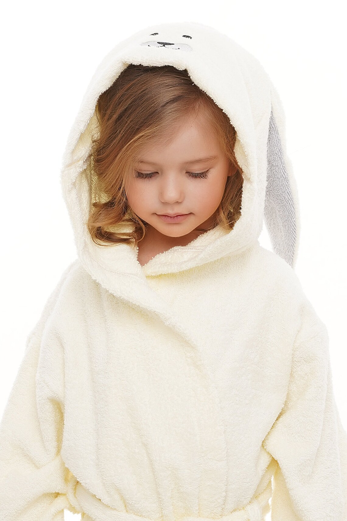 Personalized Toddler bathrobe Rabbit with ears hooded robe Etsy