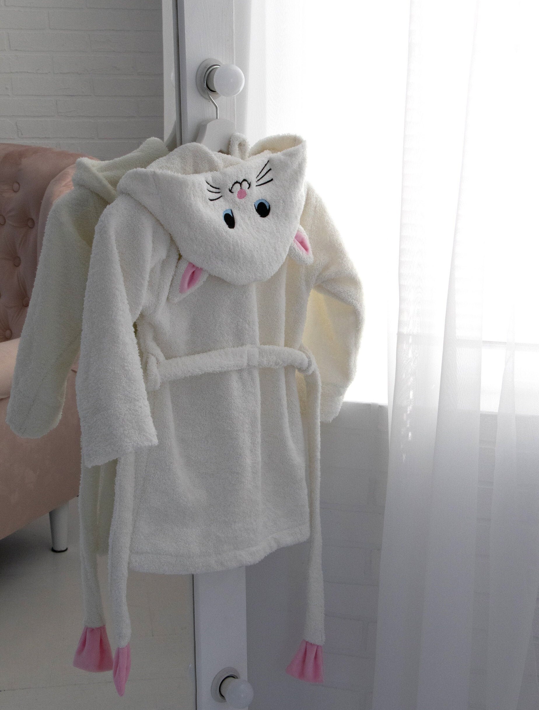 Personalized kids robe CAT Lounge robe Toddler bathrobe Etsy