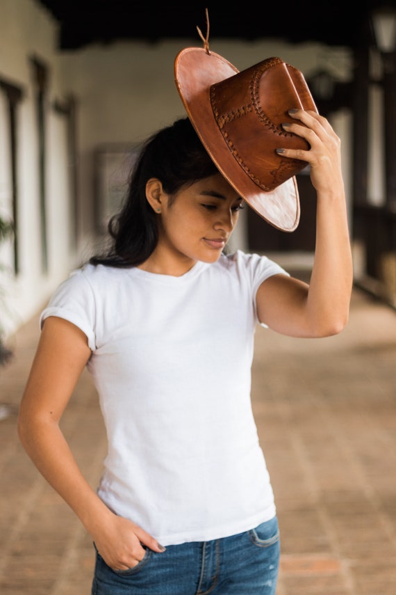 Leather Cowboy Hat Country Western 