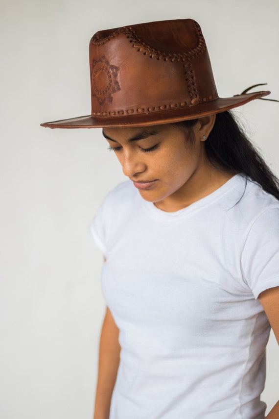 mexican leather hat