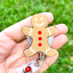Gingerbread man Badge Reel