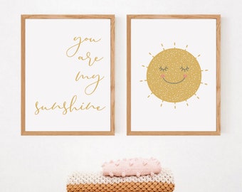 You Are My Sunshine Wall Decor, Nursery Wall Art, Boho Baby Room Sign, Girl Nursery Print, Boy Nursery Art, Printable Nursery Sunshine Kid