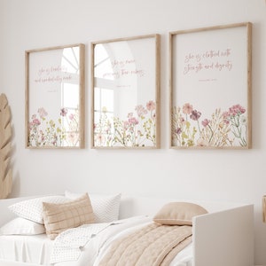 Christliche Kinderzimmer Wand Kunst Bibel Vers Kinderzimmer Druck Mädchen Kinderzimmer Wand Dekor Schrift Babyzimmer Mädchen Dekor