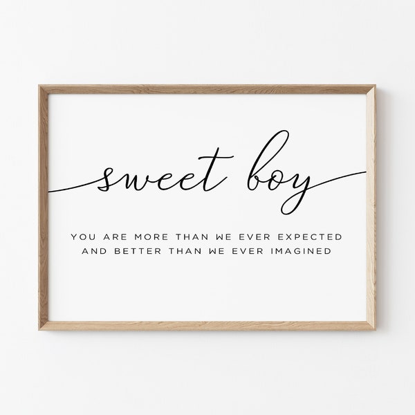 Boy Nursery Wall Art, Minimalist Nursery Decor, Sweet Boy Nursery Decor, Baby Shower Gift, Newborn Wall Art, New Mom Gift, Boy Room UNFRAMED