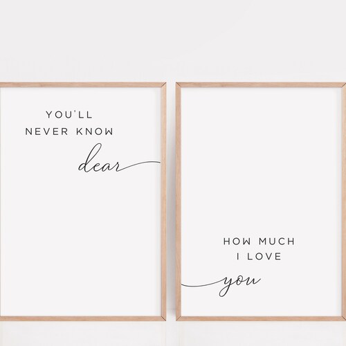 Printable Wall Art I Love You Print Bedroom Decor Nursery Etsy