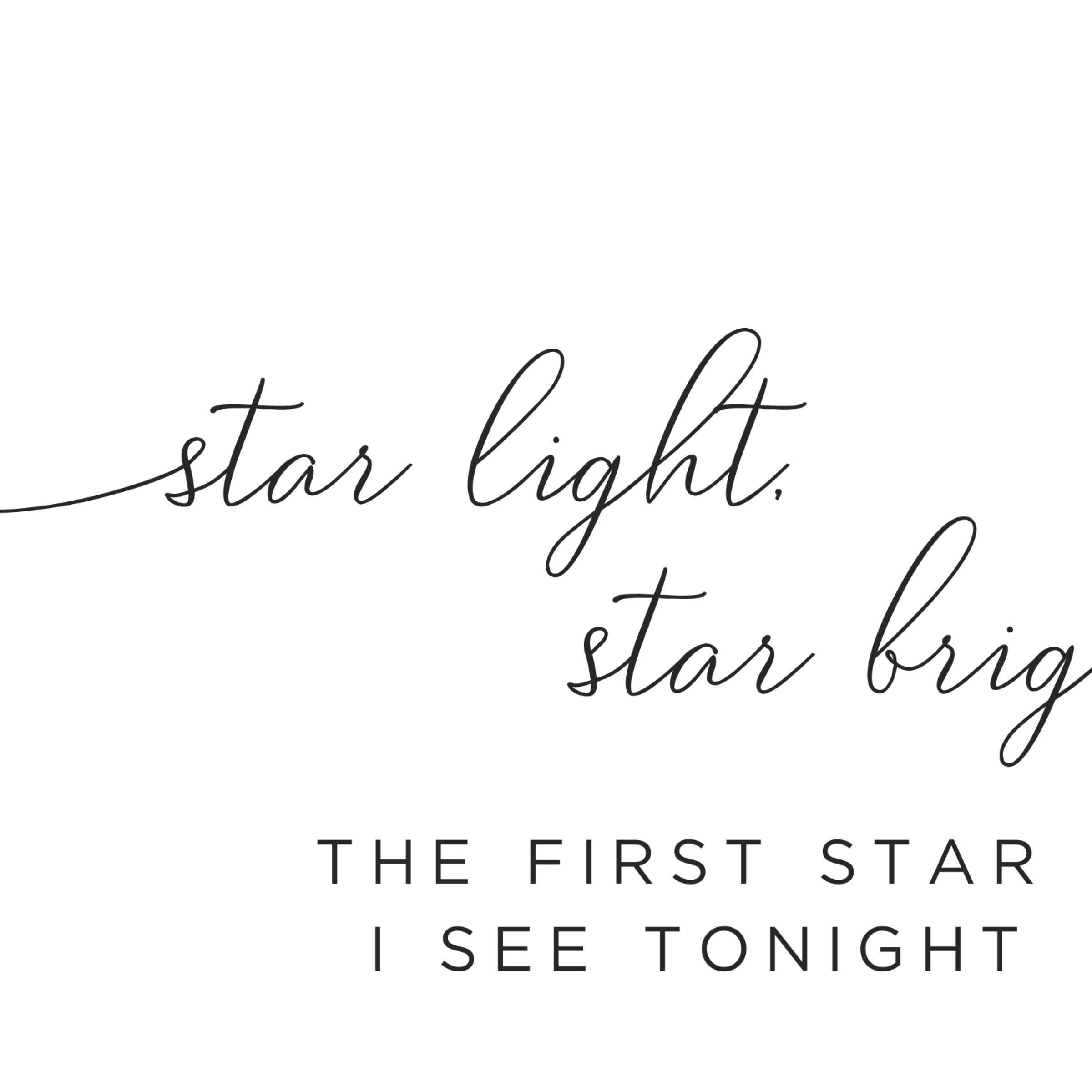 Star Light Star Bright Nursery Lyric Wall Art Baby Room Wall Etsy