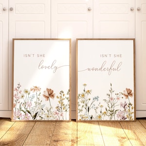 Boho Nursery Wall Art, Wildflower Nursery Decor, Botanical Print, Floral Nursery Art, Girl Nursery Decor, Wildflower Prints, Gift