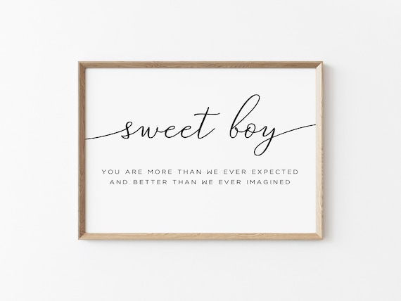 Boy Nursery Wall Art, Minimalist Nursery Decor, Sweet Boy Nursery Decor, Baby Shower Gift, Newborn Wall Art, New Mom Gift, Boy Room