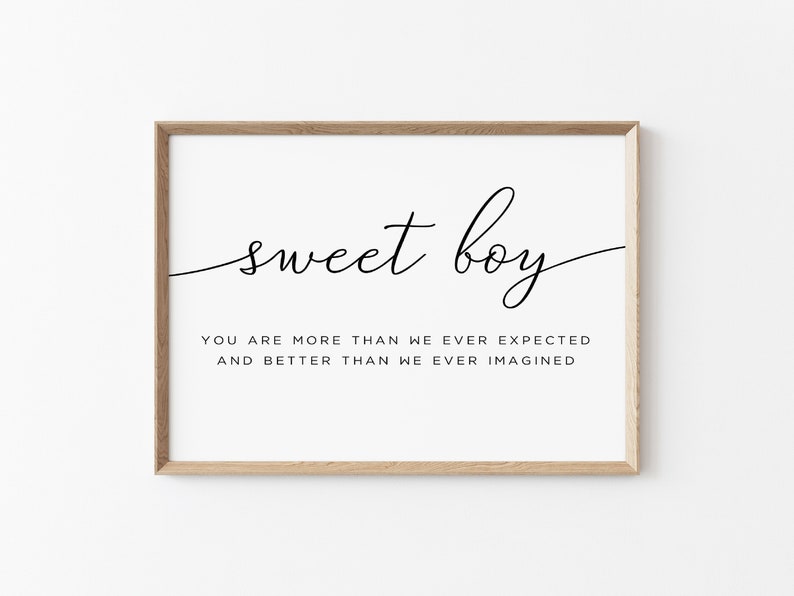 Boy Nursery Wall Art, Minimalist Nursery Decor, Sweet Boy Nursery Decor, Baby Shower Gift, Newborn Wall Art, New Mom Gift, Boy Room UNFRAMED