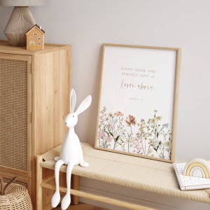 Christelijke kinderkamer muurkunst Christelijke kinderkamer decor James 1 17 elk goed en perfect cadeau kinderkamer muurdecoratie meisje kinderkamer schrift kunst aan de muur