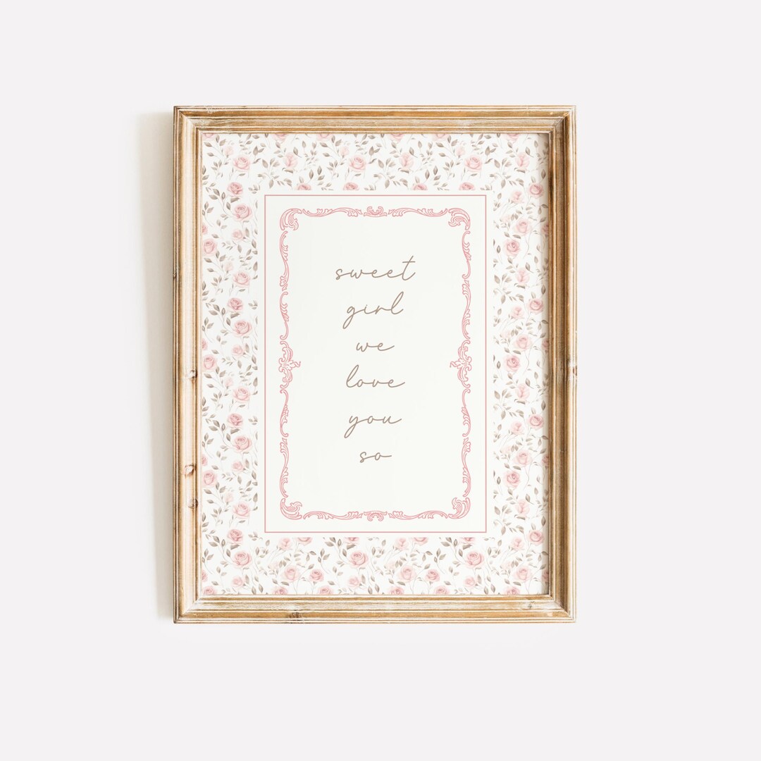 Farmhouse Nursery Wall Art, Cottagecore Baby Room Wall Decor Floral ...