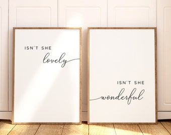 Nursery Decor Girl Nursery Wall Art Wall Decor Girl Baby Room Minimalist Print Set of 2 Nursery Baby Shower Gift Idea Nursery Print Gift